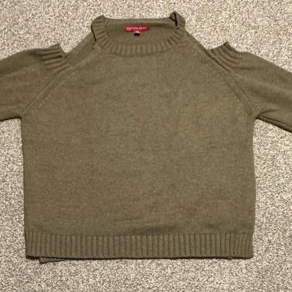 Saks Fifth Avenue Olive Green Women's Sweater